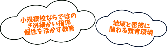 小規模校ならではのきめ細かい指導個性を活かす教育　地域と密接に関わる教育環境